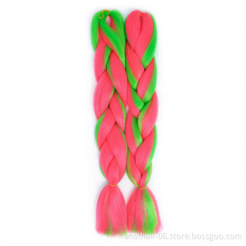 MYZYR Ombre Jumbo Braids Hair 24inch 100g Synthetic Crochet Braids Hair Extensions Fiber For Women One Tone Two Tone Three Tone